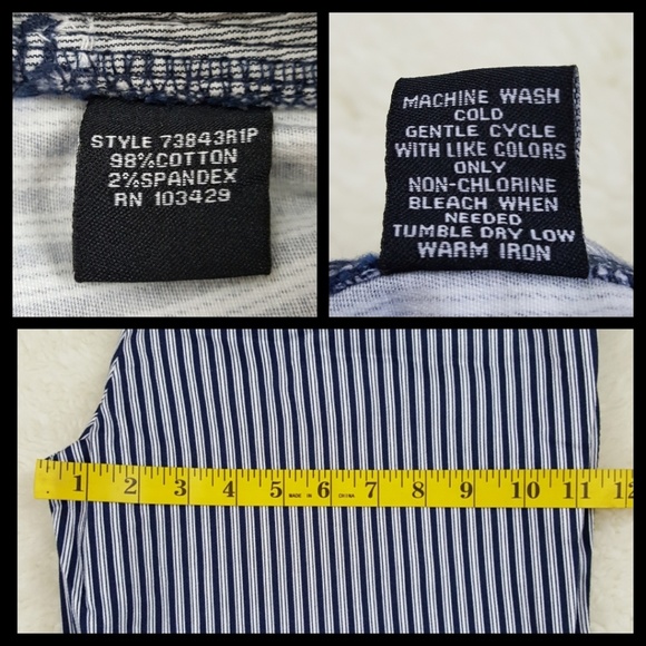 Stretch Twill Slimming Fit Stripe Capri Pant Sz 8 - Picture 8 of 8